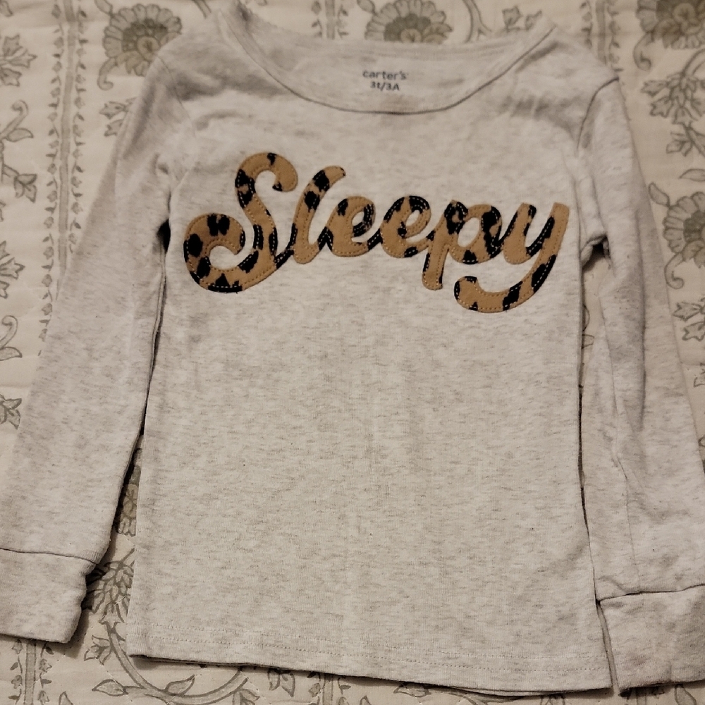Carter's Gray 'Sleepy' Kids Long Sleeve Top